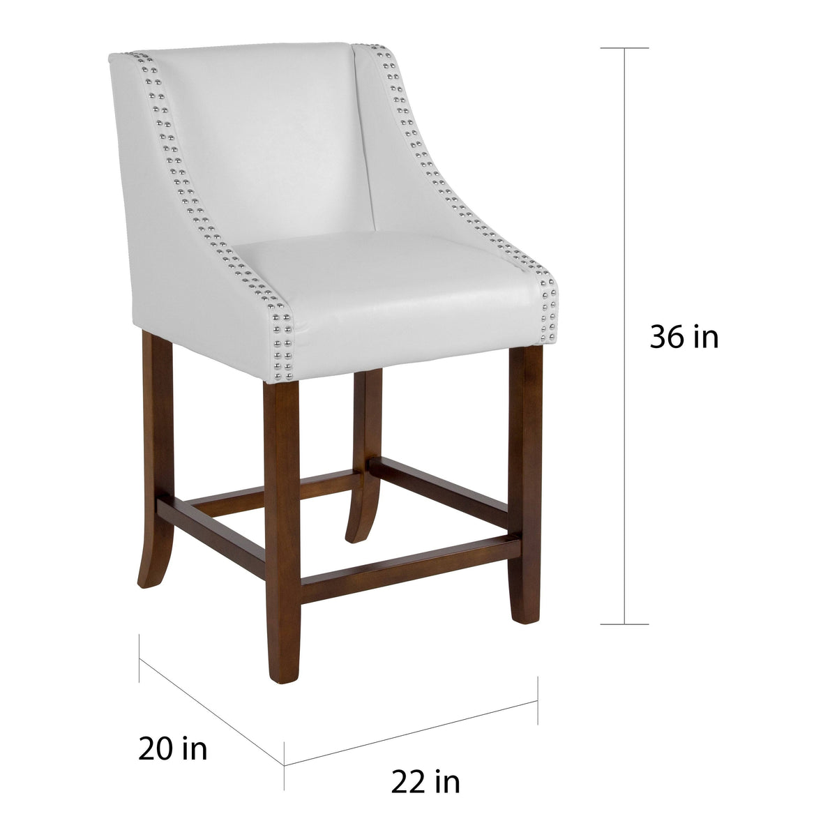 Light Grey Fabric Counter Height Stool P91934