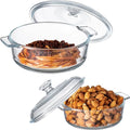 2 Pieces Glass Casserole Dish with Lid, Oven Safe (Square, 0.8L/ 1.5L) A620907