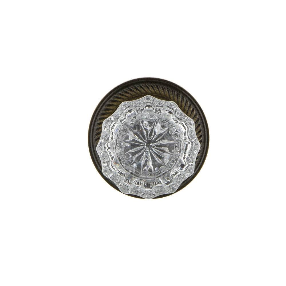 Antique Brass Crystal Glass Door Knob Z949