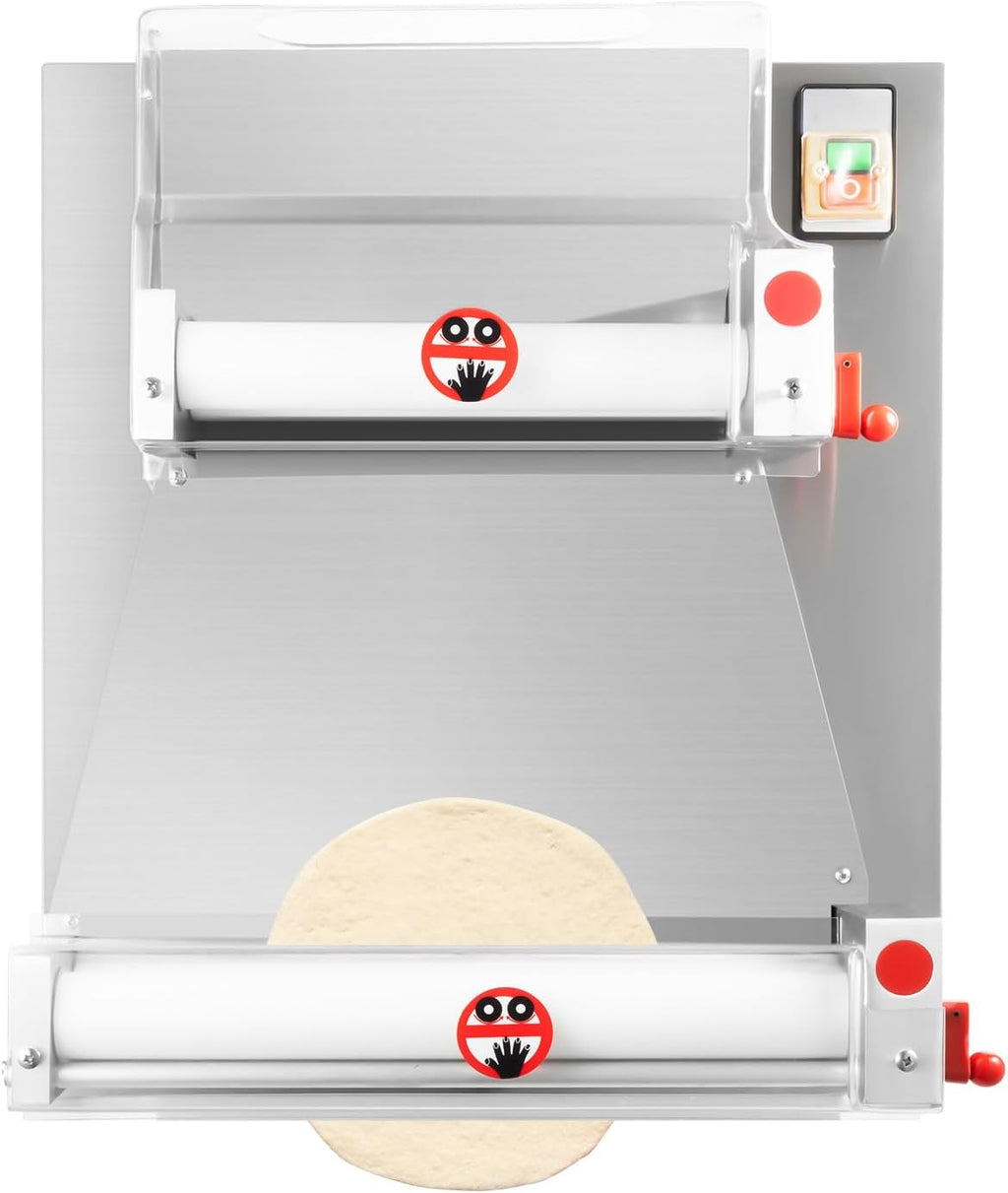 Pizza Dough Press Sheeter Machine, Commercial Electric Pizza Dough Roller Sheeter, 370W Pizza Press O935