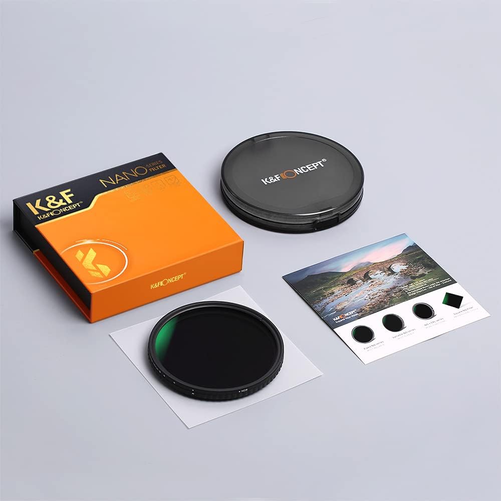 55mm Variable ND Filter ND8-ND128 3-7 Stop Hydrophobic Camera Lens Filter I47043