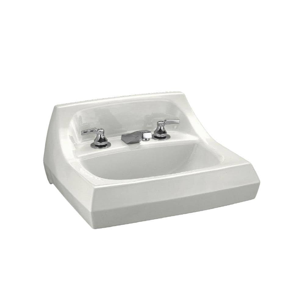 White Wall-Mount Bathroom Sink M73707