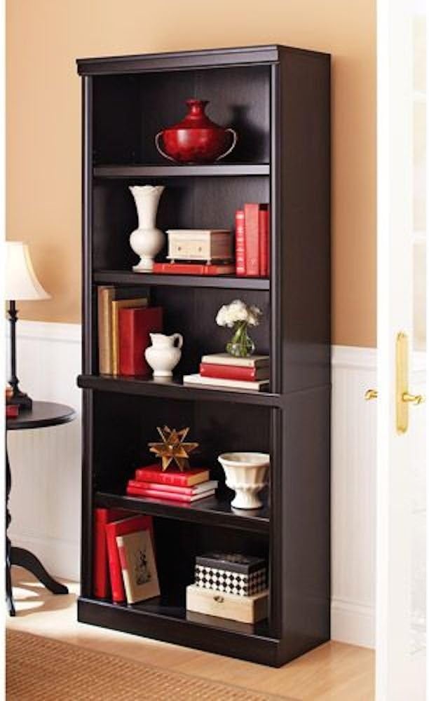 Estate Black 5-Shelf Bookcase Y89780