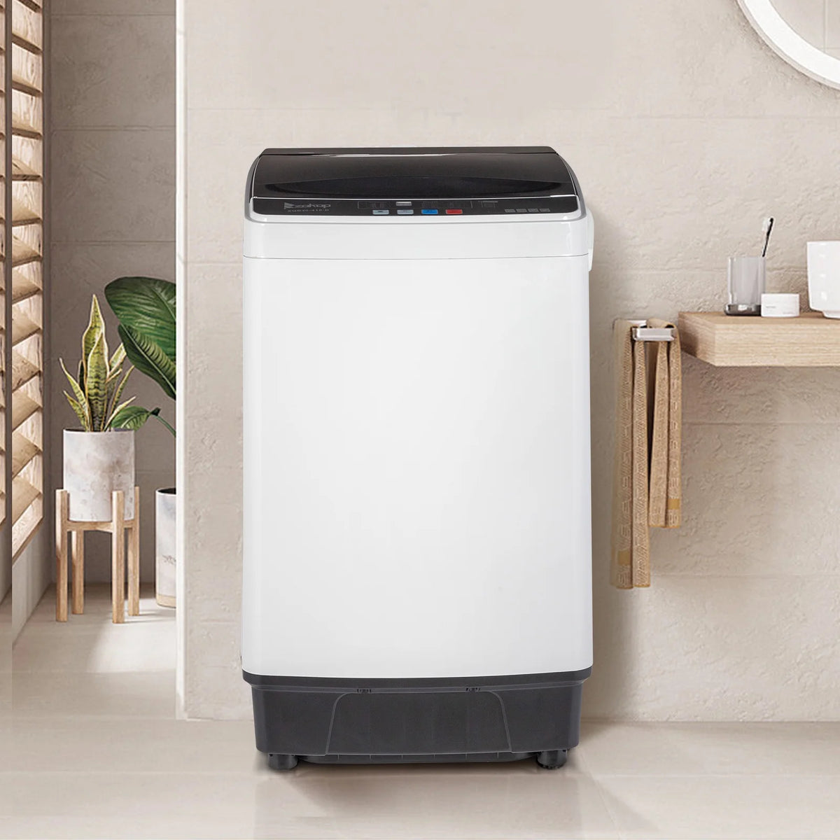 17.6 Lbs Capacity Top Load Portable Washing Machine with LED Display A6449