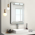 Large Rectangular Wall Mirror 28"x39" Angled Beveled Mirror Frame R1834