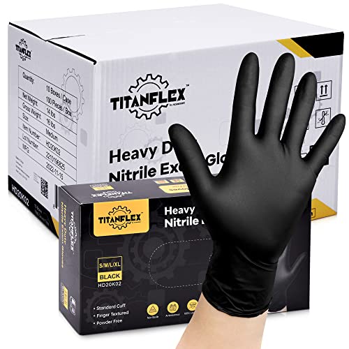 Black 6-mil Disposable Nitrile Exam Gloves T26899