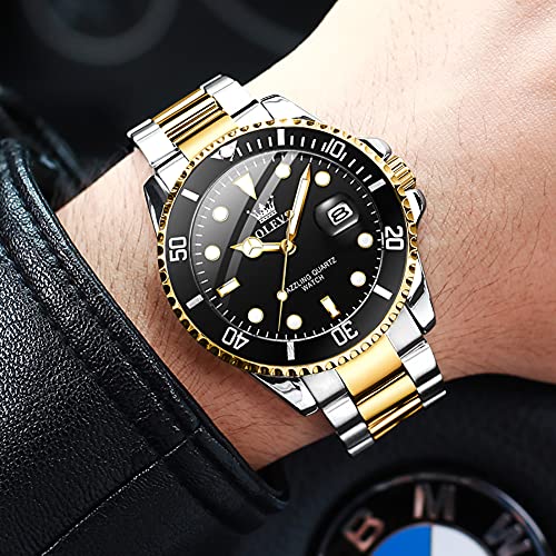 Stainless Steel Analog Quartz Watch with Day F494