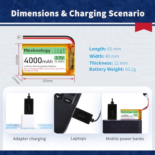 ESP32 LoRa V3 Development Board with 4000mAh Battery and USB Charger Cable Set F458