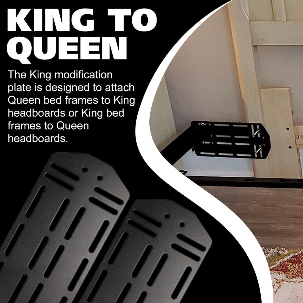Set of 2 Bed Frame Brackets Adapter for Headboard Q53827