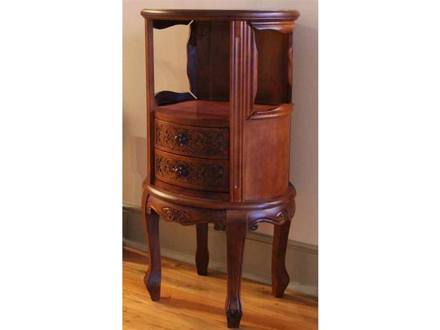Wood Telephone Table with Two Drawers G662862