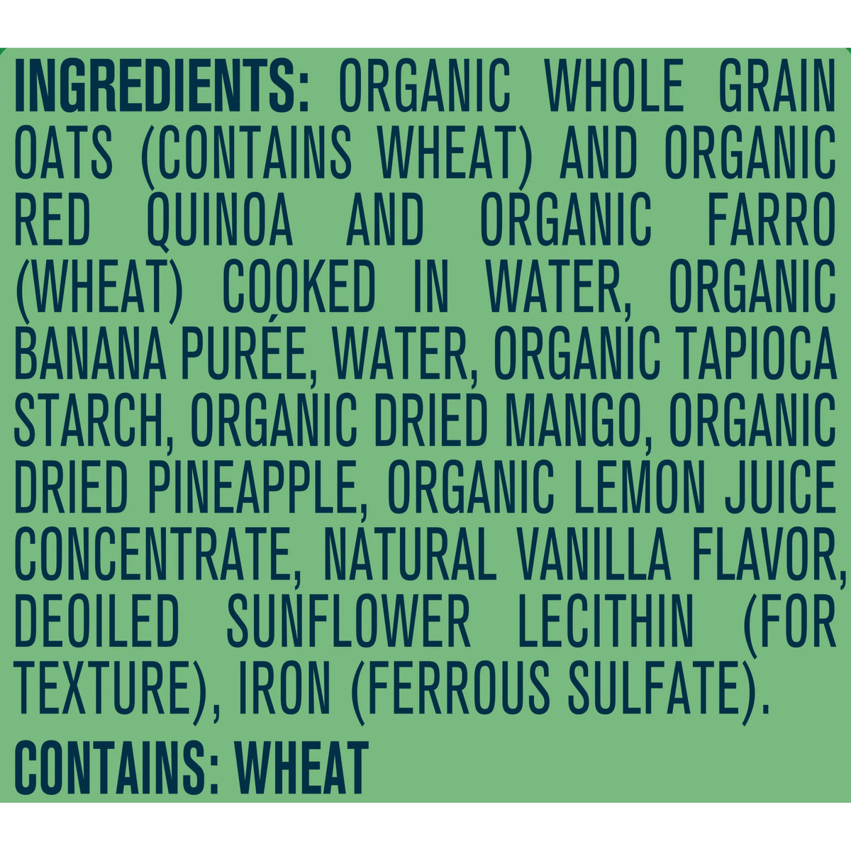 Organic Baby Oatmeal, Tropical Fruits, 4.5 oz (Pack of 8) M2947