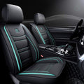 Leather Car Seat Covers 5 Seats Full Set Black Pink S580