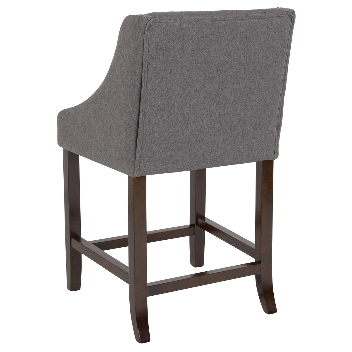 Light Grey Fabric Counter Height Stool P91934