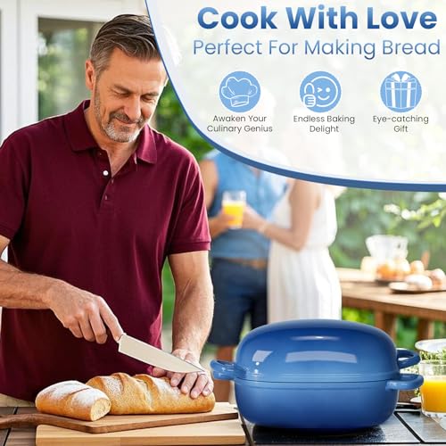 Blue Oval Cast Iron 2.5QT Dutch Oven with Lid L3675