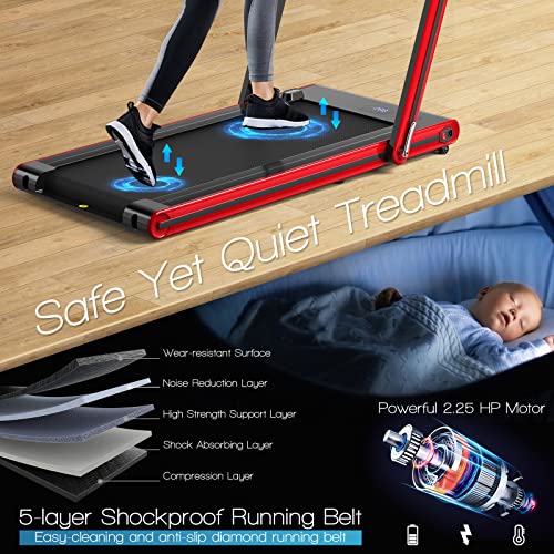 2 in 1 Folding Treadmill with LED Display C331756