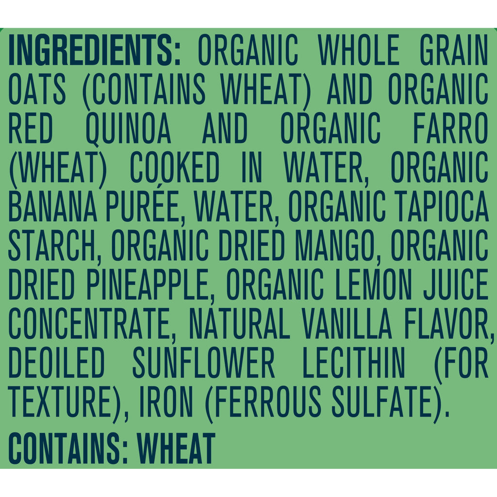 Organic Baby Oatmeal, Tropical Fruits, 4.5 oz (Pack of 8) M2947