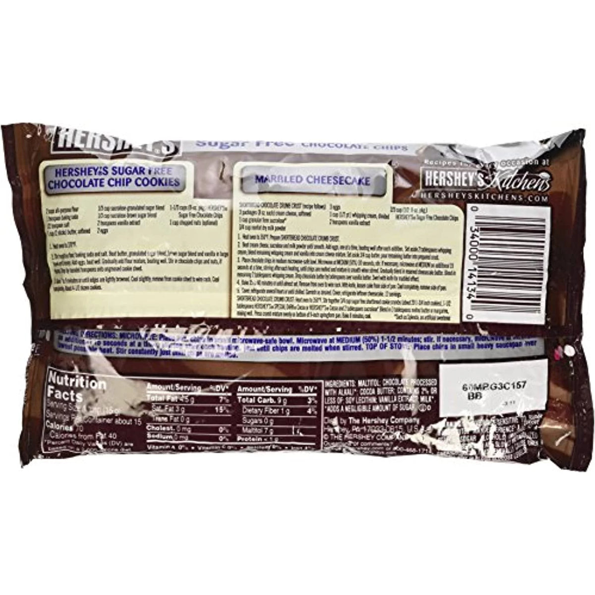 8-Ounce Bags (Pack Of 6) Semi Sweet Sugar Free Chocolate Baking Chips P2787