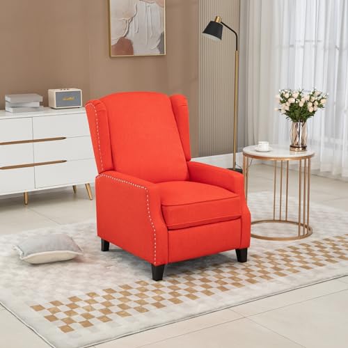 Red Adjustable Wingback Recliner Chair I89831