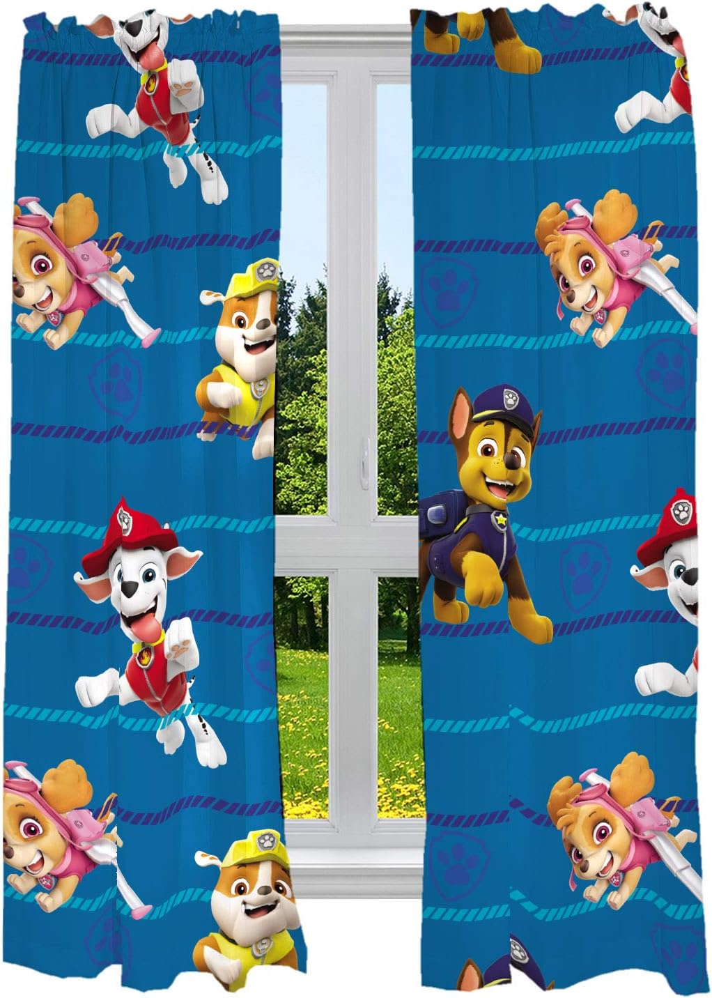 Twin Bedding Set with Reversible Comforter, Flat & Fitted Sheets, Pillowcase & Sham + Window Curtains N240820