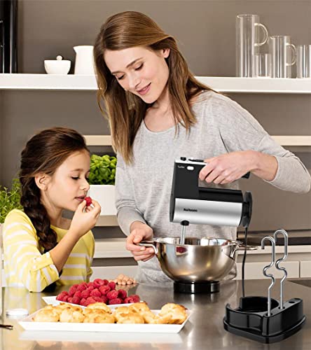 600W 10 Speed Handheld Electric Mixer with Beaters Dough Hooks H9063