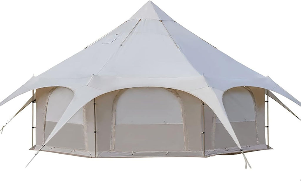 Beige 4 Season Cotton Canvas Bell Tent 8-10 Person I3118
