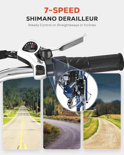 24 & 26 inch 350W 7 Speed Electric Tricycle E663