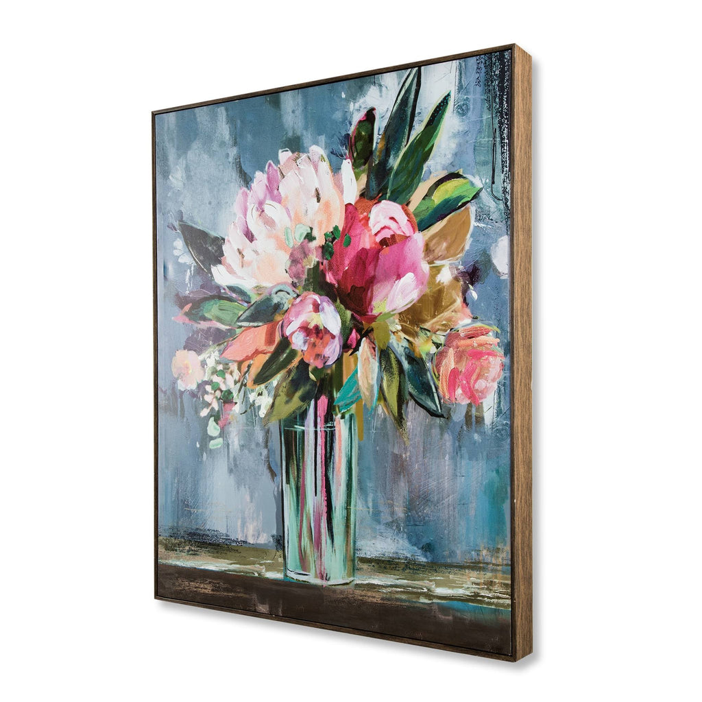 Floral Still Life Framed Wall Canvas Q407