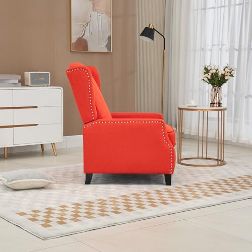 Red Adjustable Wingback Recliner Chair I89831