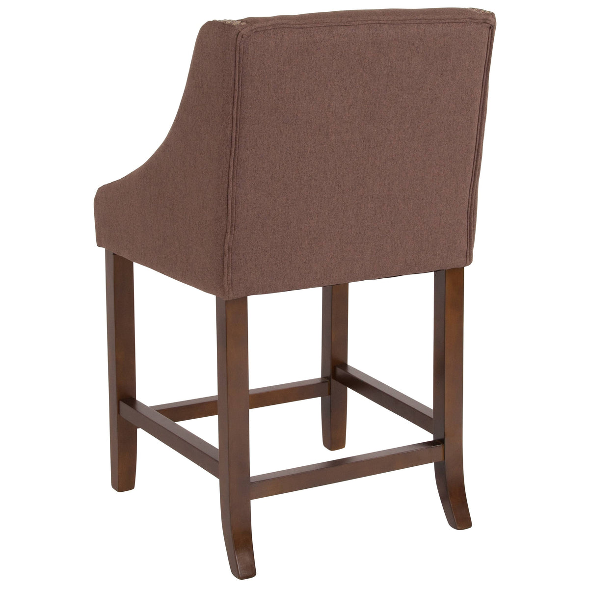 Light Grey Fabric Counter Height Stool P91934