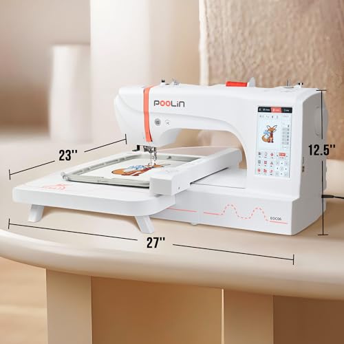 7.9x11 Inch Large Hoop Computerized Touchscreen Embroidery Machine G655
