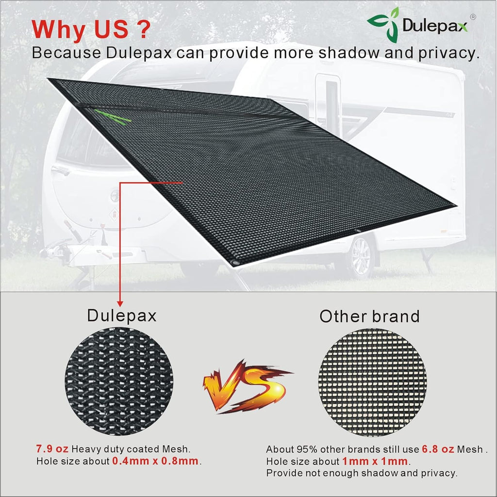 RV Awning Shade Screen with Zipper 8'X16'3'' J236156