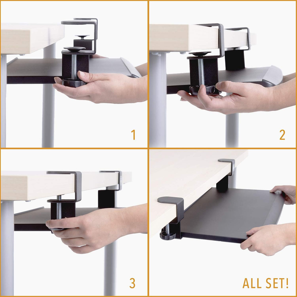 Small Clamp On Keyboard Tray, 20 x 11.75'' X9888