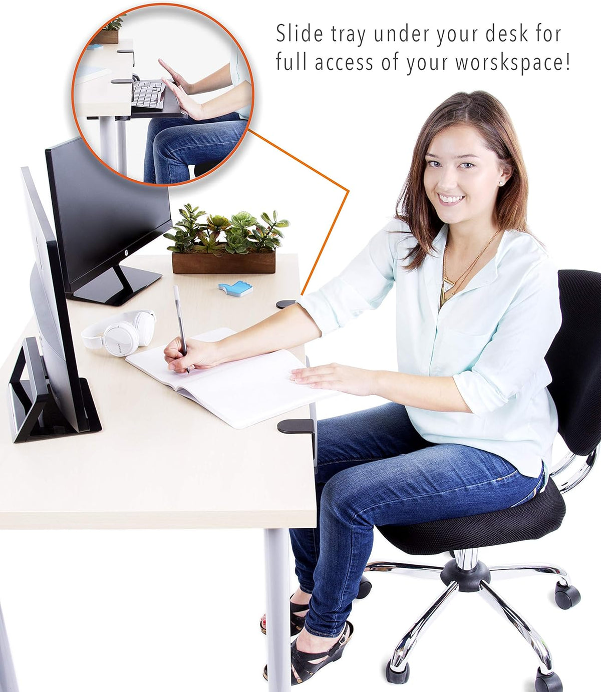 Small Clamp On Keyboard Tray, 20 x 11.75'' X9888