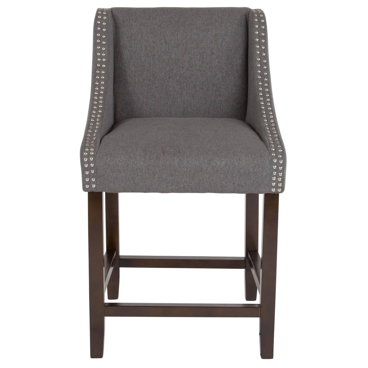 Light Grey Fabric Counter Height Stool P91934