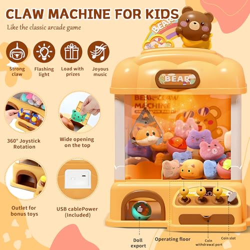 Mini Vending Arcade Capsule Claw Machine with LED Lights O57123