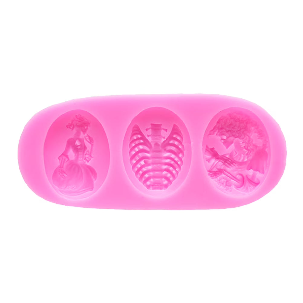 Pink Silicone Skull Chocolate Mold X60704