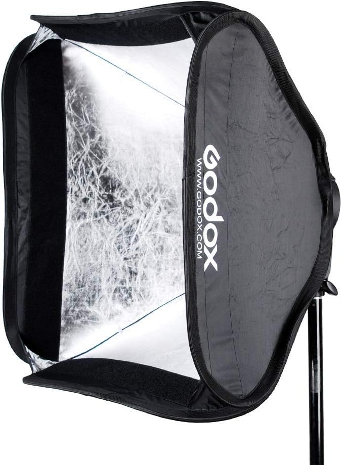 24x24inch Foldable Flash Softbox with Bowens Mount and Carrying Case Pack of 2 W476579