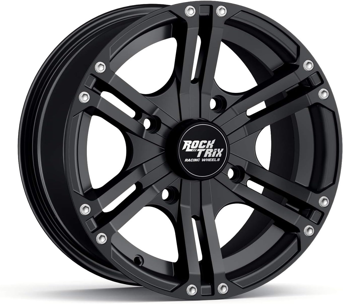 Matte Black 14x7 ATV Wheels Rims Set of 4 Y156470