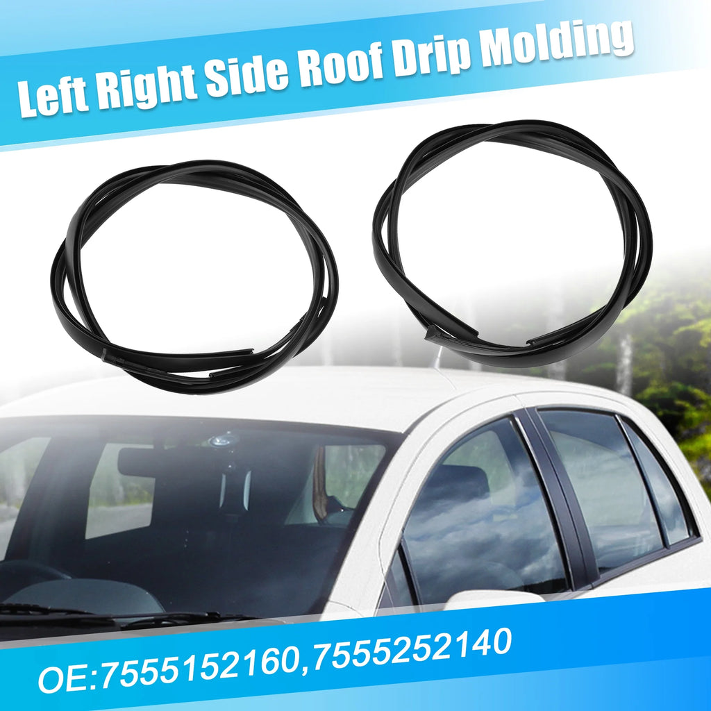 2 Pcs Car Roof Drip Weatherstrip for Toyota Yaris Sedan Q461