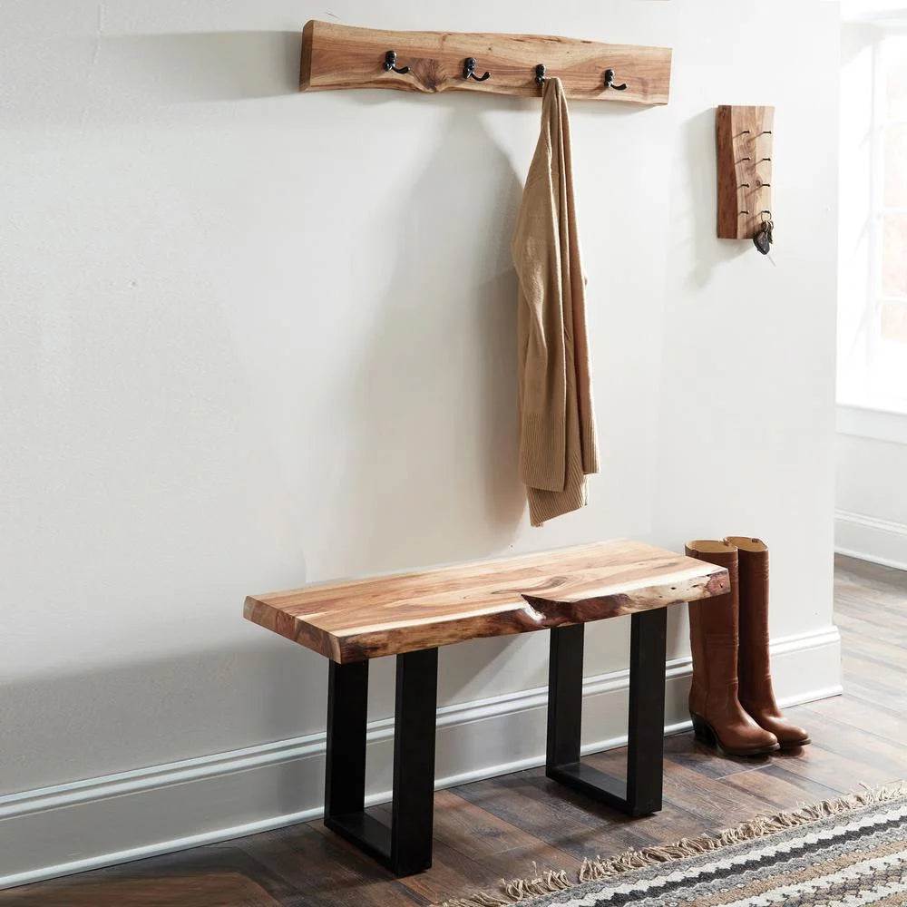 Natural Live Edge Wood 36" Bench I664628