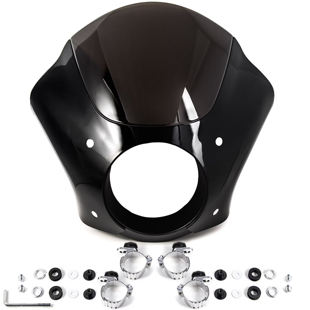 Black & Smoke Quarter Fairing Windshield Kit with Fork Mounting Hardware T968670