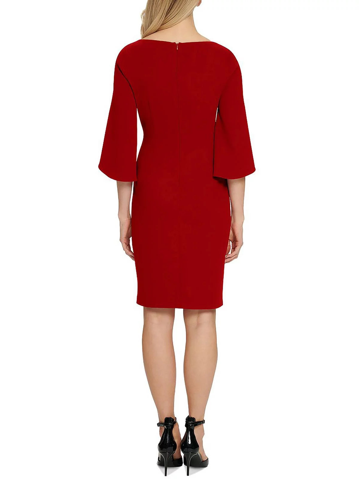 Ruched Knee-Length Wear to Work Dress P224180