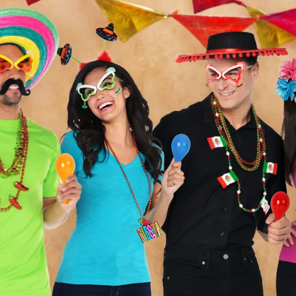 12pcs 6'' Maracas for Kids Mexican Fiesta Party Favors Shakers Noisemaker B64168