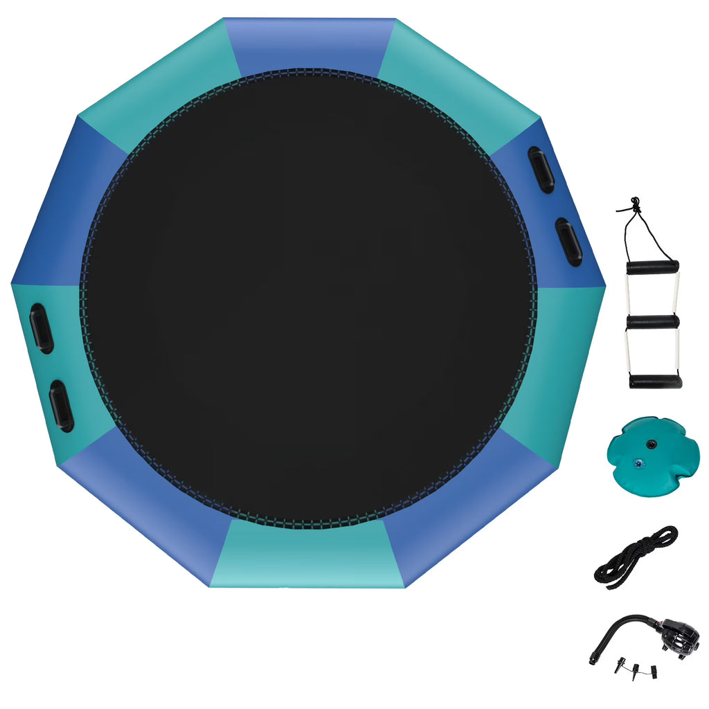 Blue & Green Inflatable Water Trampoline A698