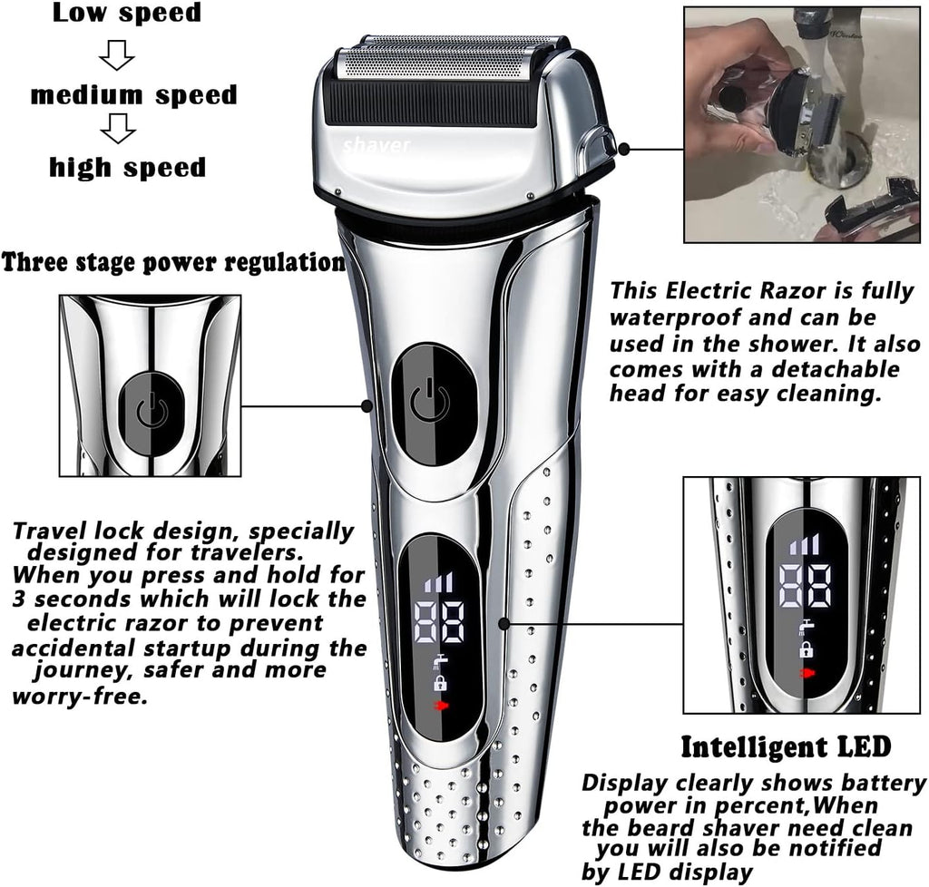 Silver Electric Foil Shaver, Pack of 2 M21388
