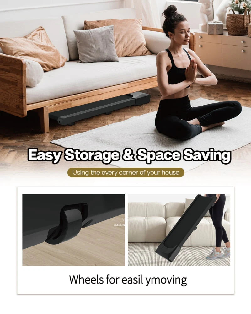 Black Portable Under Desk Treadmill with Remote Control E183682