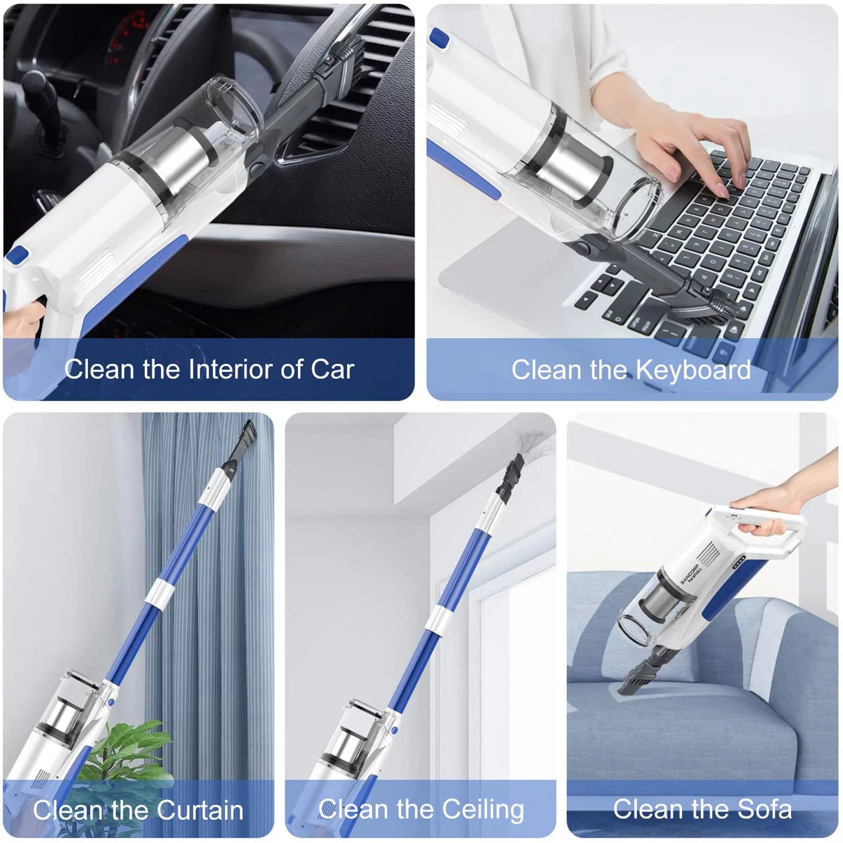 Cordless Stick Vacuum Cleaner 4 in 1 Handheld Vacuum G843