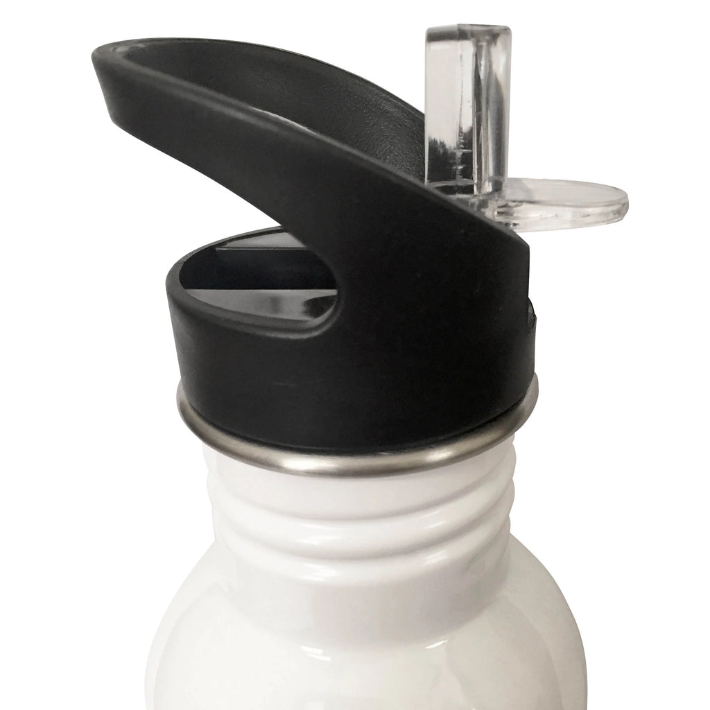 Blue and White Straw Water Bottle, 21-ounce P222