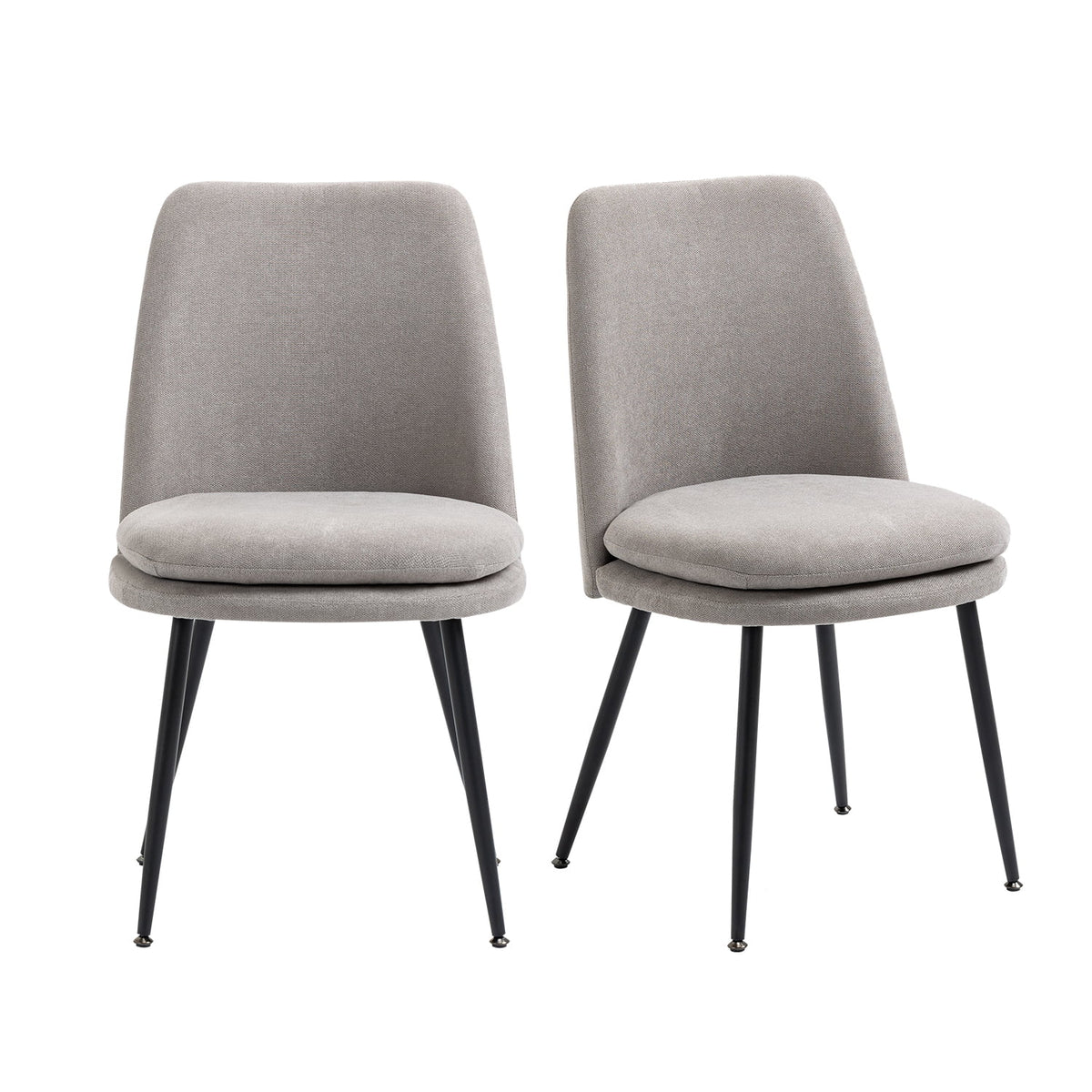 Gray Upholstered Dining Chairs Set of 2 P1790