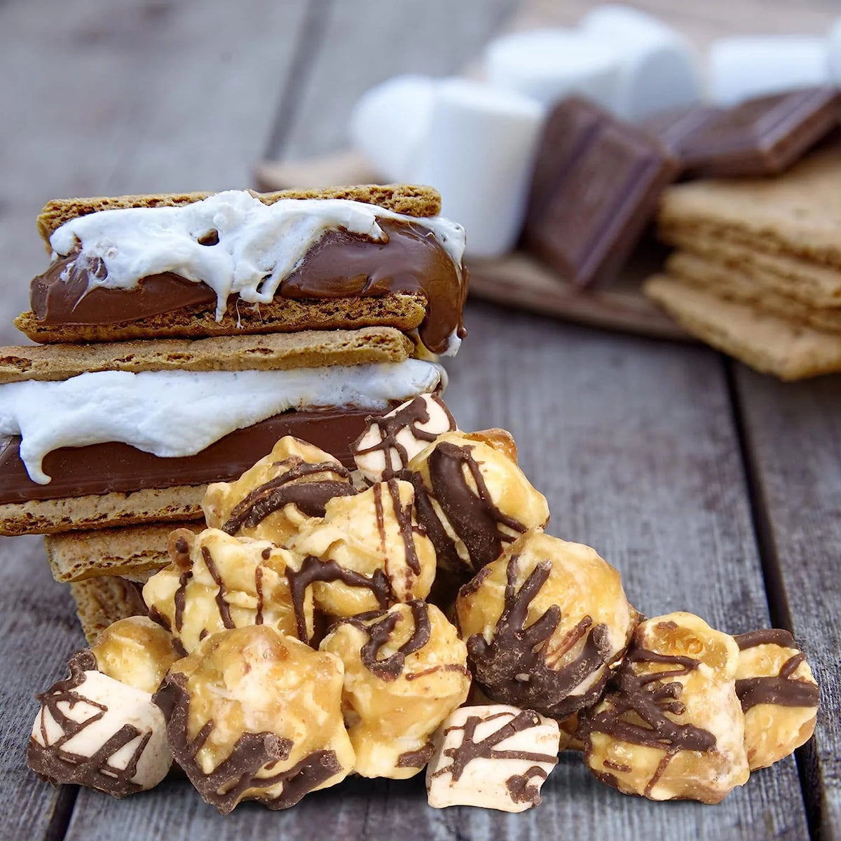 Chocolate S'mores Popcorn 2 Lbs T494